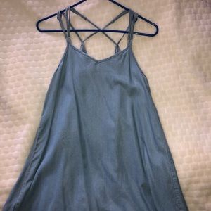 rvca strappy denim swing dress